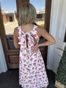 Petal Whispers Bow Back Midi Dress