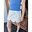 The Uptown Peach Soft White Scalloped Mini Skirt