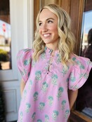 Candy Pink Floral Mini Dress