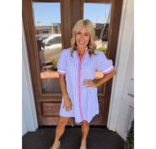 Lavender Candy Stripe Dress