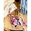 The Uptown Peach Fuchsia Scarf Wrapped Necklace