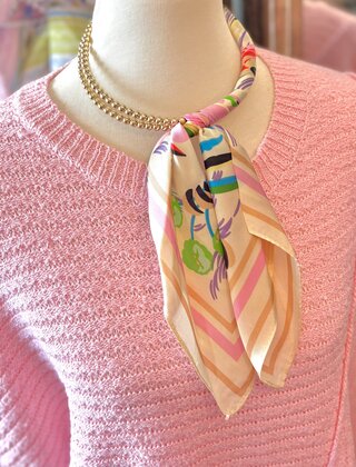 Ivory Wrapped Scarf Necklace