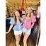 The Uptown Peach Soft Scallop Puff Sleeve Top