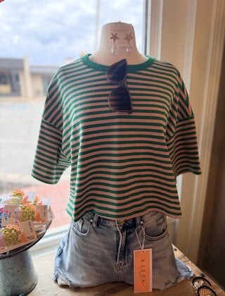 Summer Striped Crop Top
