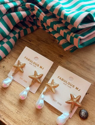 Starfish Pearl Earrings