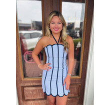 Seaside Pinstripe Mini Dress