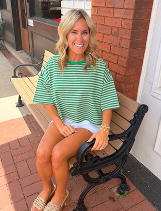 Summer Striped Crop Top