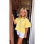 The Uptown Peach Lemon Drop Ruffle Top