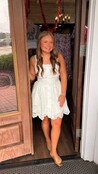 Kayleigh’s Eyelet Mini Dress