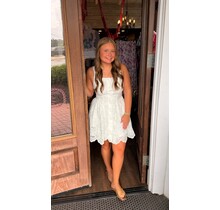 Kayleigh’s Eyelet Mini Dress