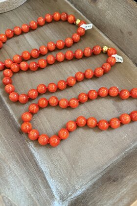 Call Me Coral Bead Necklace