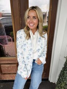 Blue Floral Blazer