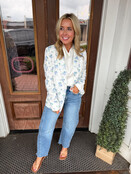 Blue Floral Blazer