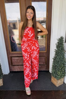Cabana Coral Flowy Pants