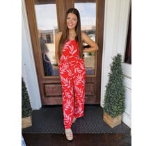 Cabana Coral Strapless Top