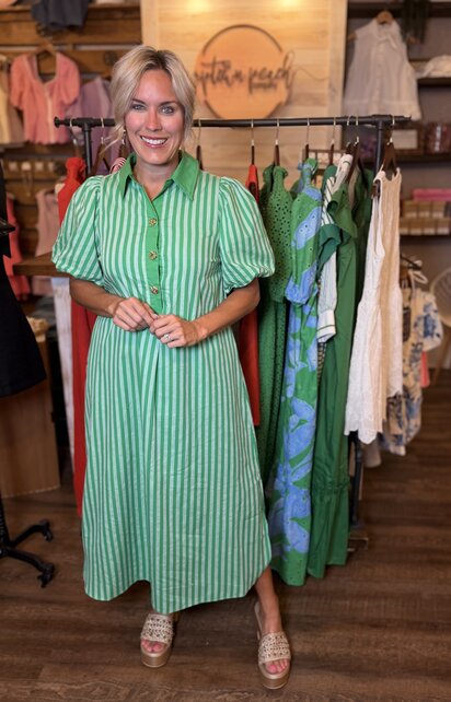 Emerald Isle Stripe Dress