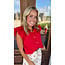 The Uptown Peach Red Romance Bubble Top