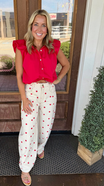 Red Romance Bubble Top