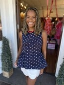 Midnight Polka Dot Top
