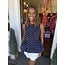 The Uptown Peach Midnight Polka Dot Top