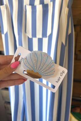 Sea Shell Acrylic Hair Claw Clip