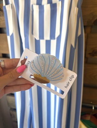 Sea Shell Acrylic Hair Claw Clip