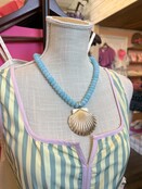 Metal Shell Charm Necklace Set