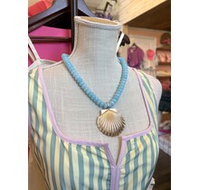 Metal Shell Charm Necklace Set