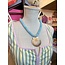 The Uptown Peach Metal Shell Charm Necklace Set