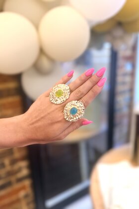Textured Oval Ring