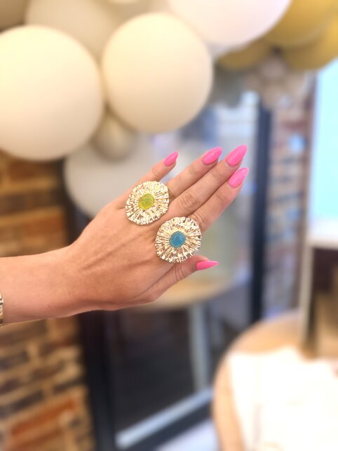 Textured Oval Ring