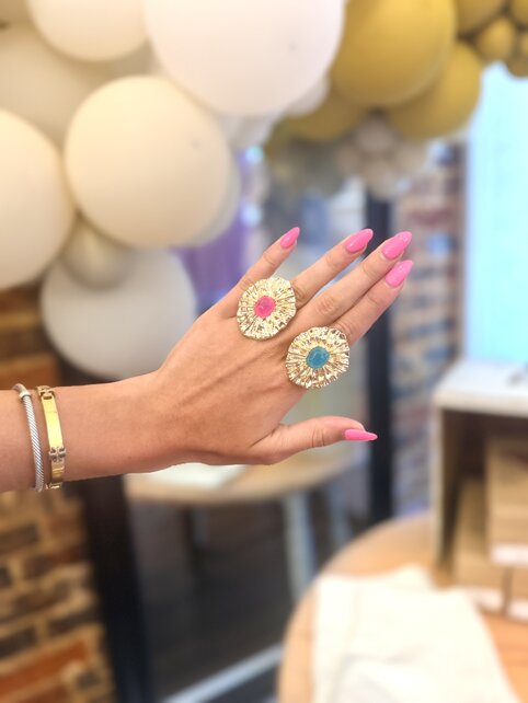 Textured Oval Ring