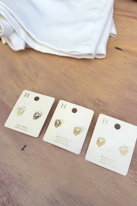 Gold Leaf Studs
