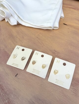 Gold Leaf Studs