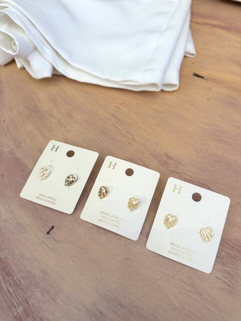 Gold Leaf Studs