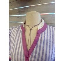 Purple Tie Necklace