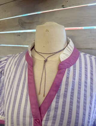 Purple Tie Necklace