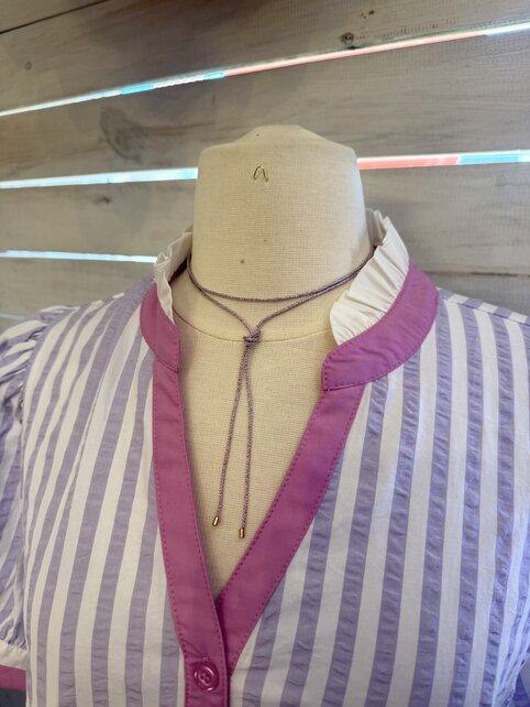 Purple Tie Necklace