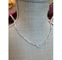 Gold Cross Beaded Necklace