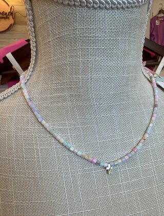 Gold Cross Beaded Necklace