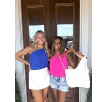 Chic One-Shoulder Knot Detail Top