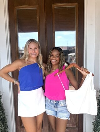 Chic One-Shoulder Knot Detail Top