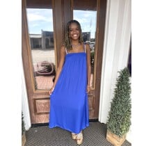 Blue Horizon Smocked Maxi Dress