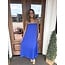 The Uptown Peach Blue Horizon Smocked Maxi Dress