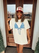 Polka Dot Bikini Top Tee