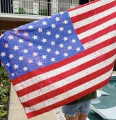 USA Flag & Bows Towel