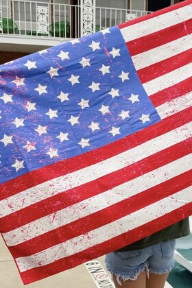 USA Flag & Bows Towel