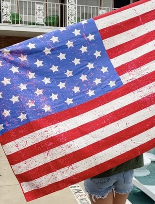 USA Flag & Bows Towel