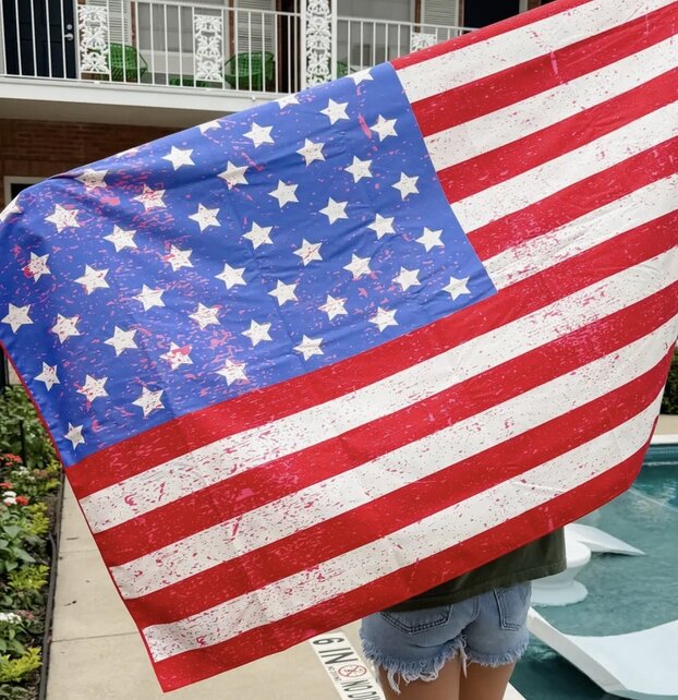 USA Flag & Bows Towel