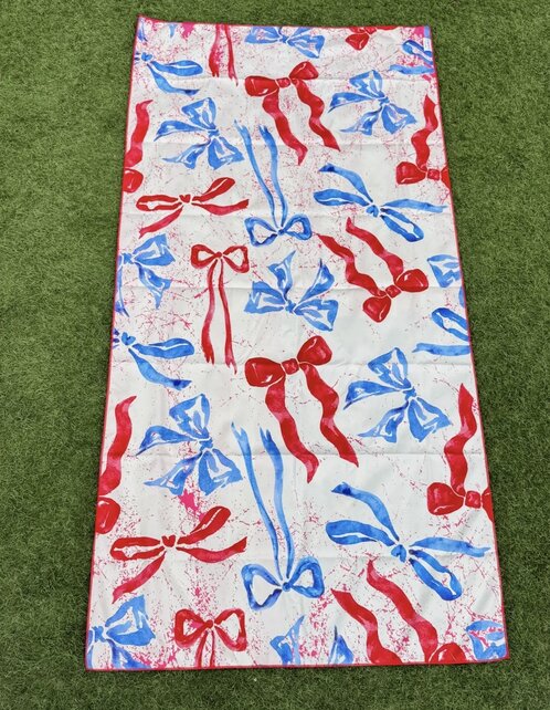 USA Flag & Bows Towel